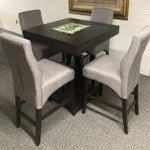 100523/102855 Counter table cappuccino/Grey - Cox Furniture and Flooring