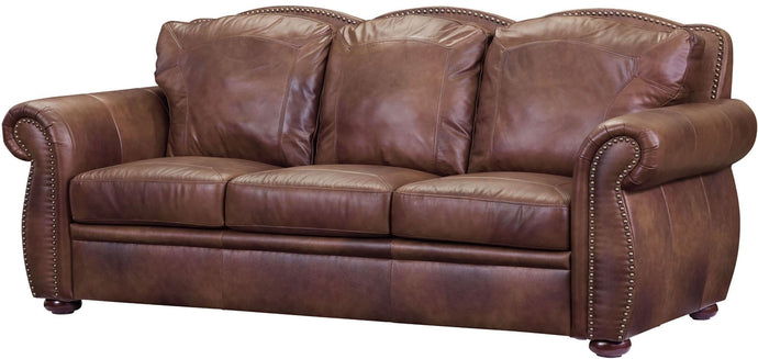 1444 Arizona Genuine Leather Sofa - Cox Furniture and Flooring