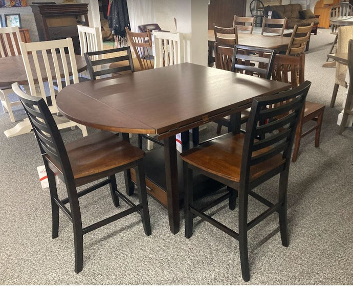 192728-S5 Counter Height Table with 4 Chairs - Cox Furniture and Flooring