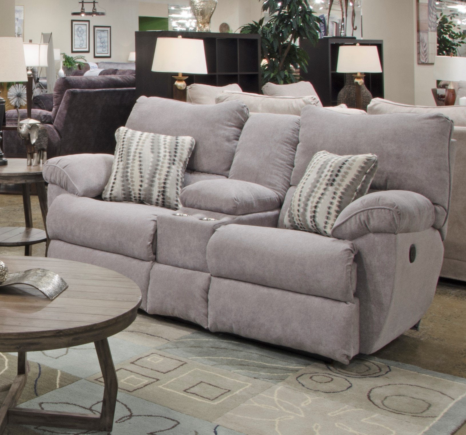 241 Sadler Slate Reclining Loveseat - Cox Furniture and Flooring