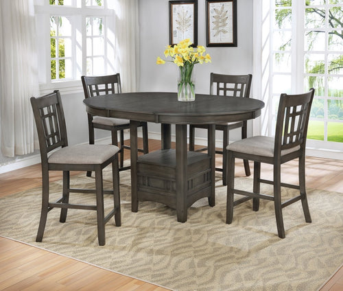 2795-5PC Hartwell Grey Counter Height 5 Piece - Cox Furniture and Flooring