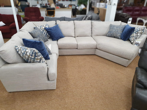 3240 Lagna Almond Sectional - Cox Furniture and Flooring