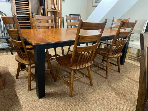 4260-212 Leg Table with (6) Ladder Back Chairs - Cox Furniture and Flooring
