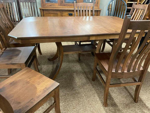 4266-410 Solid Wood Table with (6) Lincoln Chairs - Cox Furniture and Flooring