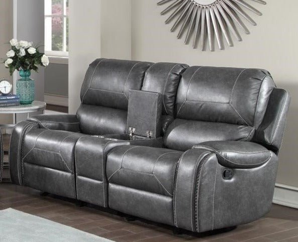 4329 Winslow Grey Reclining Loveseat - Cox Furniture and Flooring