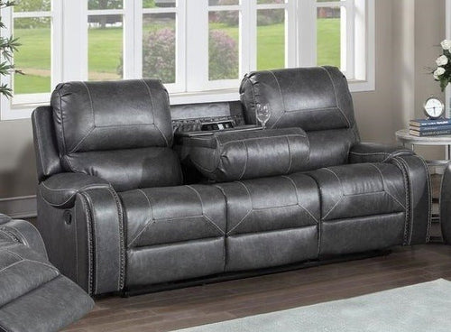 4329 Winslow Grey Reclining Sofa - Cox Furniture and Flooring