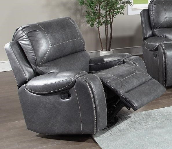 4329 Winslow Grey Swivel Recliner - Cox Furniture and Flooring