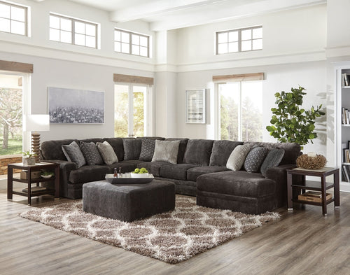 4376 Mammoth Smoke Sectional with Right Facing Chaise - Cox Furniture and Flooring
