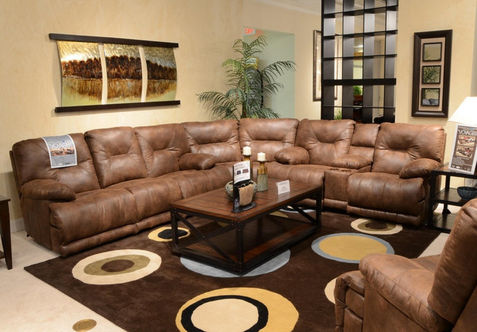 438 Voyager Elk Reclining Sectional - Cox Furniture and Flooring
