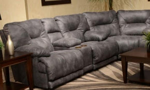 438 Voyager Slate Reclining Loveseat - Cox Furniture and Flooring