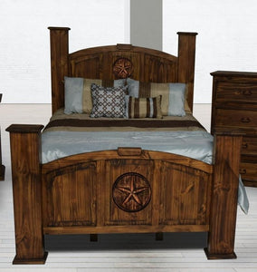 Antique Mansion Queen Bed with Star - Cox Furniture and Flooring