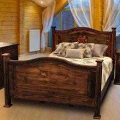 Antique Petite Bed Queen Size by Rustic Creations - Cox Furniture and Flooring