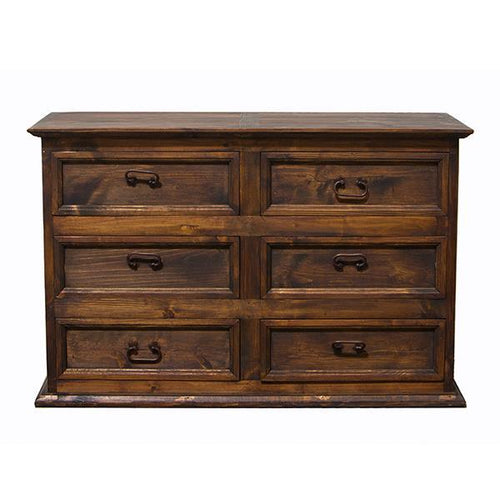 Antique Petite Solid Wood 6 Drawer Dresser by Rustic Creations - Cox Furniture and Flooring