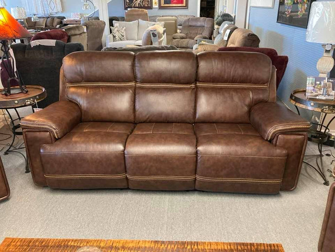 EH2394 Fresno 100% Leather Power Sofa - Cox Furniture and Flooring