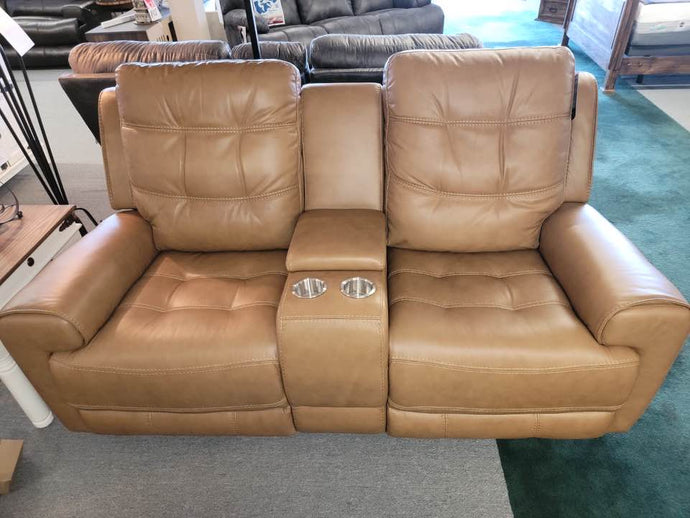 EH6520 London 100% Leather Power Loveseat - Cox Furniture and Flooring