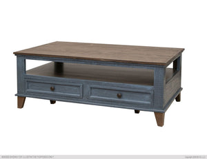 IFD1601CKTBL Toscana Blue Cocktail Table - Cox Furniture and Flooring