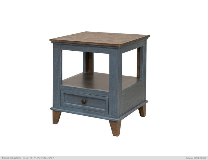 IFD1601ENDBL Toscana Blue End Table - Cox Furniture and Flooring