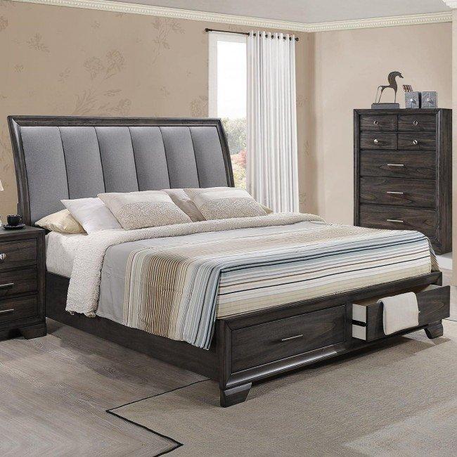 Jaymes King Storage Bed - Cox Furniture and Flooring