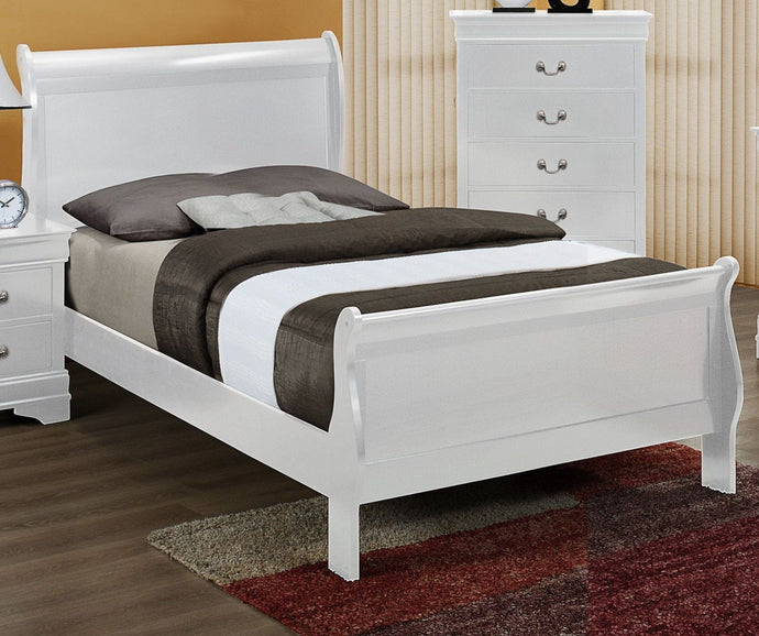 Louis Phillip White Full Bed - Cox Furniture and Flooring