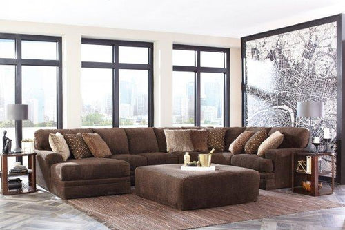 Mammoth Chocolate Sectional with Left Side Chaise Chaise by Catnapper - Cox Furniture and Flooring