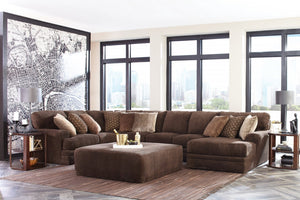 Mammoth Chocolate Sectional with Reversable Chaise - Cox Furniture and Flooring