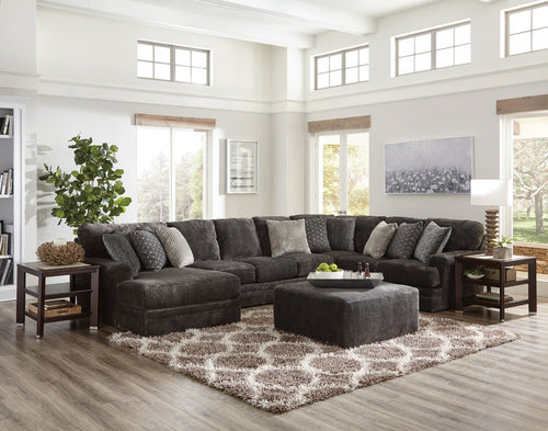 Mammoth Smoke Sectional with Reversable Chaise - Cox Furniture and Flooring