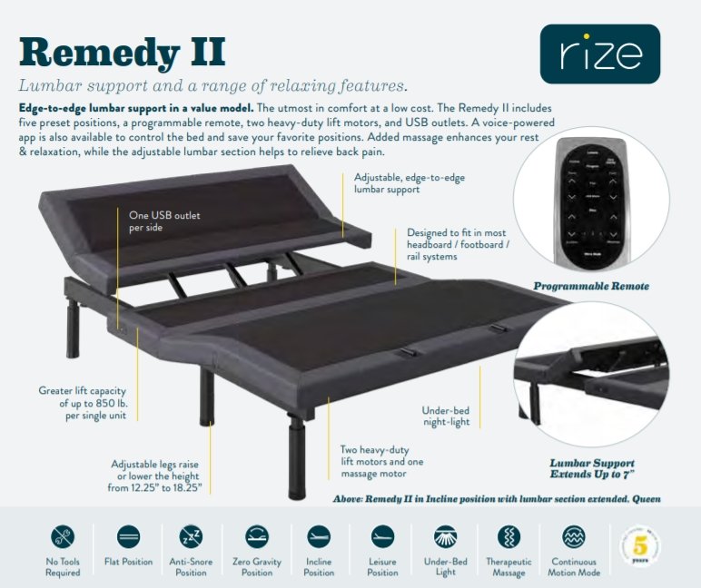 Remedy II Adjustable Base - Cox Furniture and Flooring