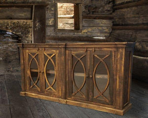 Rough Antique Solid Wood Console by Rustic Creations - Cox Furniture and Flooring