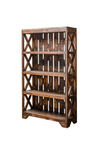 Solid Wood Rustic Bookcase - Cox Furniture and Flooring