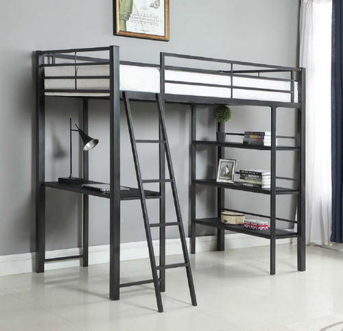 Twin Workstation Loft Bed by Coaster Furniture - Cox Furniture and Flooring