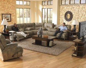 Voyager Brandy Reclining Sectional by Catnapper - Cox Furniture and Flooring