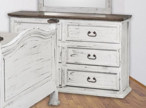 White Petite Solid Wood 6 Drawer Dresser - Cox Furniture and Flooring